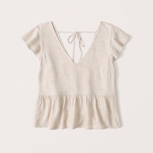 Abercrombie & Fitch Blouse, Size small, Cream color.